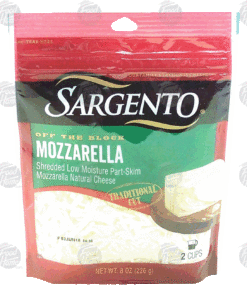 Sargento(R) Off the Block mozzarella traditional cut shredded chees8oz