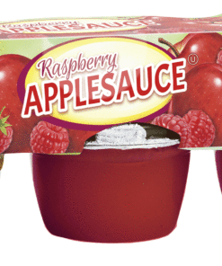 Our Family applesauce, raspberry, 4-oz. cups 6pk