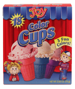 Joy color ice cream cups, 18-count 2.63oz