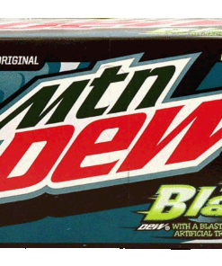 Mountain Dew Baja Blast Dew with tropical lime flavor, 12-ounce ca12pk