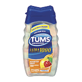 Tums ultra strength antacid, 1000 mg, assorted fruit, chewable tablets 72 count