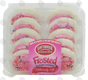 Lofthouse pink frosted sugar cookies with sprinkles 13.5 ounce