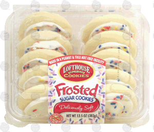 Lofthouse frosted sugar cookies, white frosting 13.5 ounce