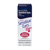 Bausch & Lomb Sensitive Eyes Plus gentle saline solution with potassium a component of natural tears 12 fluid ounce