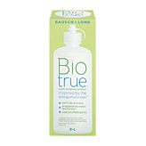 Bausch & Lomb Bio true conditions, cleans, removes protein, disinfects, rinses, stores for soft contact lenses 10 fluid ounce