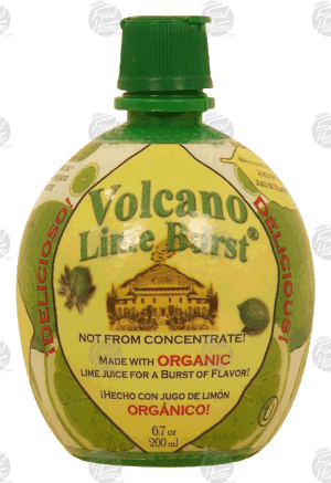 Volcano Lime Burst lime juice made with orgranic 6.7 ounce
