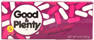 Good & Plenty licorice candy 6 ounce
