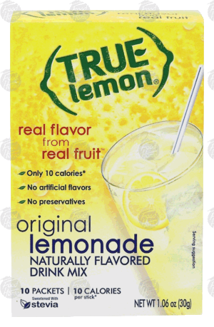 True Lemon original lemonade flavor powder drink mix, 10-packets 1.06 ounce