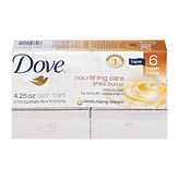 Dove purely pampering shea butter beauty bar with warm vanilla scent, 1/4 moisturizing cream 6 count