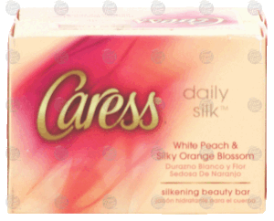 Caress Daily silkening beauty bar, white peach & silky orange blossom 2 count