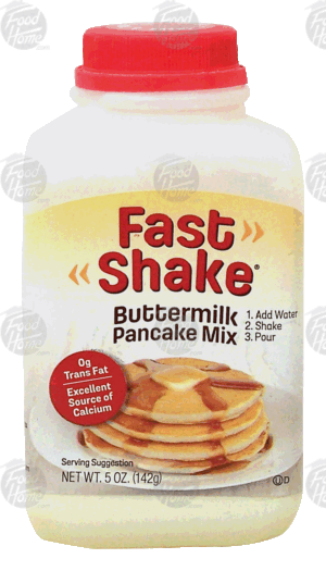 Fast Shake buttermilk pancake mix, just add water 5 ounce