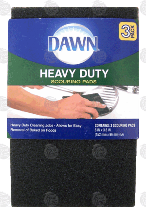 Dawn heavy duty scouring pads 3 pack