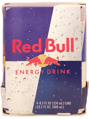 Red Bull energy drink, lightly carbonated, 4-pack 1000 milliliter