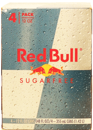 Red Bull carbonated sugar free energy drink, 12-fl. oz. cans 4 pack