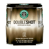 Starbucks Doubleshot espresso & cream premium coffee drink, 4 6.5-fluid ounce cans 26 fluid ounce