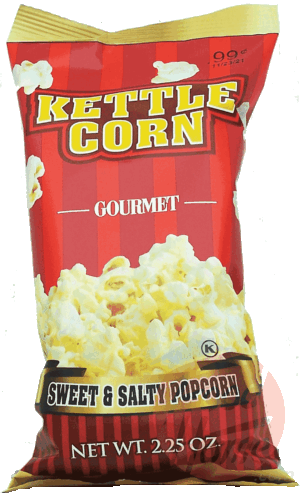 Sideshow Snacks Gourmet kettle corn sweet & salty popped popcorn 2.25 ounce