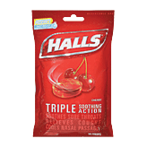 Halls cherry menthol drops, cough suppressant 30 count