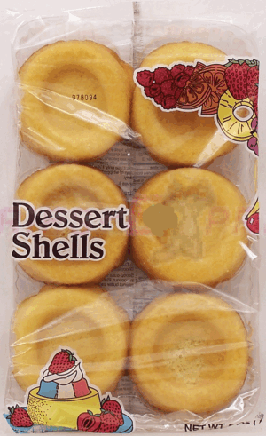 Specialty Bakers dessert sponge cake shells, 6-count 5 ounce