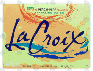 La Croix peach-pear flavored sparkling water, sweetener free, 12-fl. oz. cans 12 pack