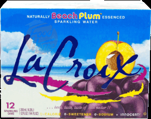 La Croix beach plum essenced sparkling water, 12-fluid ounce cans 12 pack