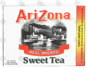 Arizona Southern Style sweet tea, real brewed, 11.5-fl. oz. cans 12 pack