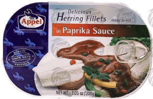 Appel Feinkost delicious herring fillets in paprika sauce ready to eat 7.05 ounce