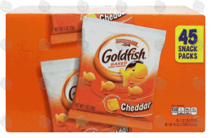 Pepperidge Farm Goldfish baked cheddar snack crackers, 1-oz. packages 45 ounce