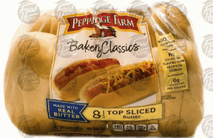Pepperidge Farm Bakery Classics top sliced butter hot dog buns, 8 pk., wrapper 14 ounce