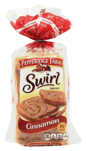 Pepperidge Farm Swirl cinnamon bread, sliced 16 ounce