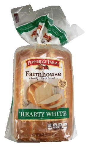 Pepperidge Farm Farmhouse hearty white hearty sliced bread 24 ounce