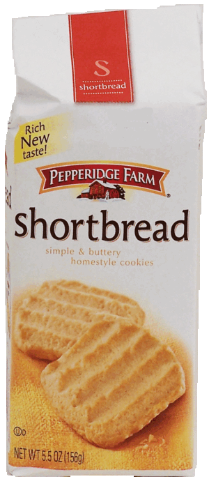 Pepperidge Farm shortbread cookies, homestyle 5.5 ounce