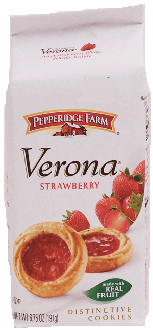 Pepperidge Farm Verona distinctive cookies, strawberry fruit filled 6.75 ounce