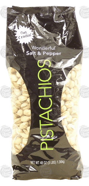 Wonderful pistachios in shell, salt & pepper 48 ounce