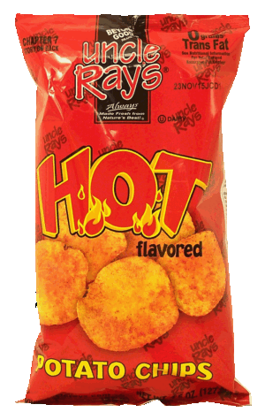Uncle Ray's Hot flavored potato chips 4.5 ounce