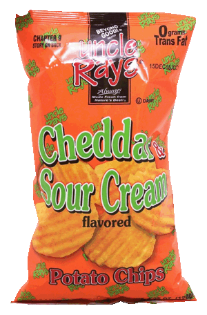 Uncle Ray's cheddar sour cream flavored potato chips 4.25 ounce