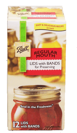 Ball regular mouth lids with bands for preserving 12 count