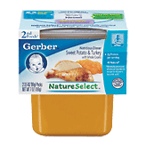 Gerber sweet potato & turkey with whole grains baby food, stage 2, 2-pack 8 ounce