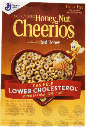 Cheerios Honey Nut whole grain oat cereal made with real honey, box 10.8 ounce