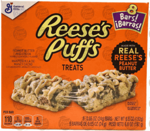 Reese's Reese's Puff Treats peanut butter and cocoa reese's puff granola bars, 8 pk., box 6.8 ounce