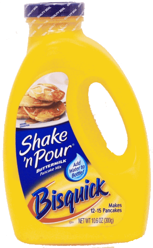Bisquick Shake 'n Pour buttermilk pancake mix, makes 12-15 pancakes 10.6 ounce