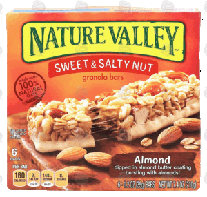 Nature Valley Sweet & Salty Nut almond, granola bars dipped in almond butter coating bursting with almonds 6 count
