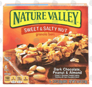 Nature Valley Sweet & Salty Nut dark chocolate, peanut & almond granola bars, 6 1.24-ounce 7.44 ounce