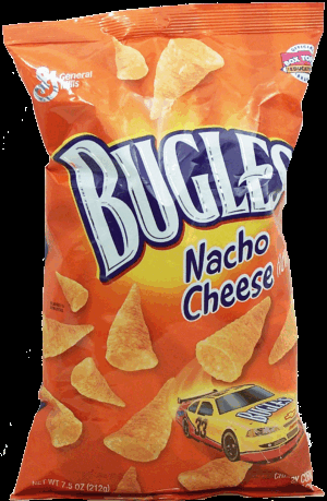 Bugles nacho cheese flavor crispy corn snacks 7.5 ounce