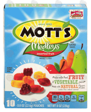 Mott's Medleys assorted fruit flavored snacks, 10-count 8 ounce