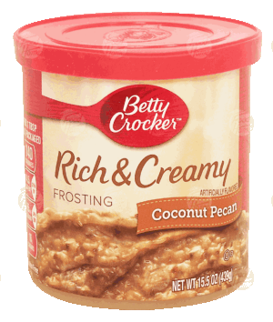Betty Crocker coconut pecan frosting, artifically flavored 15.5 ounce