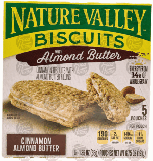 Nature Valley cinnamon biscuits with almond butter filling, 5-pouches 6.75 ounce