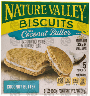 Nature Valley coconut butter biscuits with coconut filling, 5 pk., box 8.75 ounce