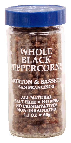 Morton & Bassett whole black peppercorns 2.1 ounce