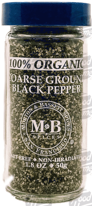 Morton & Bassett 100% organic coarse ground black pepper 1.8 ounce
