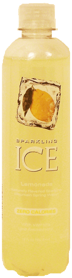 Sparkling Ice lemonade, naturally flavored sparkling mountain spring water, zero calories, 3% juice 17 fluid ounce